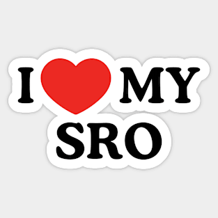 I Love My SRO Proud School Resource Officer Men Women Kids Sticker